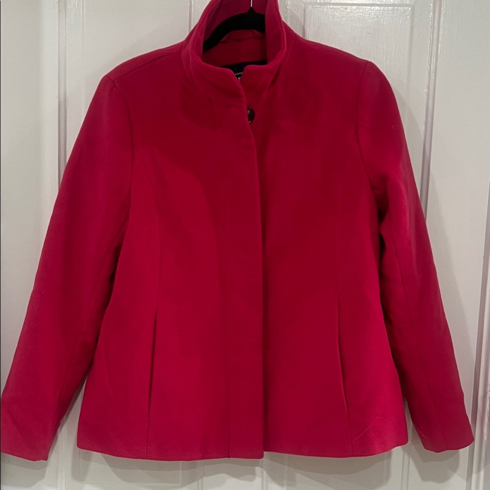 Lands' End Women's Vibrant Pink Pea Coat